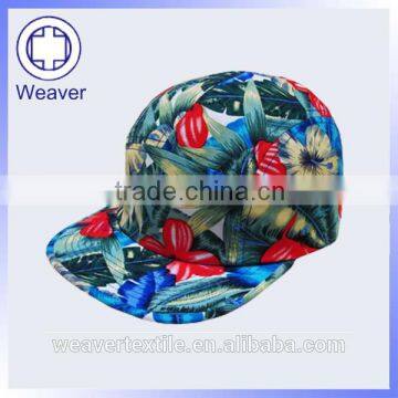 Custom Flat Brim Sublimation Floral Print 5 Panel Caps / Snapback Cap Hat / 5 Panel Snap Back Hats Quality Choice photo-5