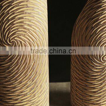 Simple Modern White Square Brown Resin Flower Vase Home Accessories Living Room Ornaments Floating Restaurant Taihsi photo-2