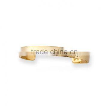 fashion design gold plated bracelet engraved women cuff