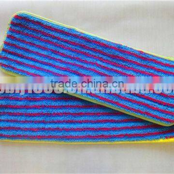 2015 New Red Blue Stripe Microfiber Hard Floor Dust Mop Replacement Pad