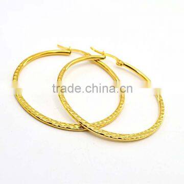 Costume Gold Stainless Steel Jewelry Sixy Lady Big Hoop Fashion Earring photo-3