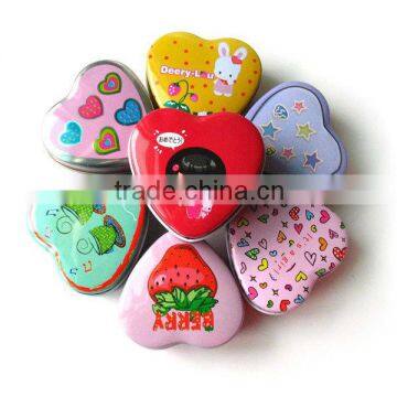 Pretty heart shape tin box,chocolate tin box, tin gift boxes