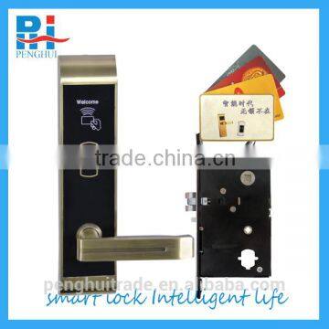China manufacturer card reader hotel door locks with safty