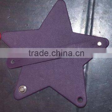 PU Leather Star Shape Hang Tag can be Decorated with DIY Slide Letters