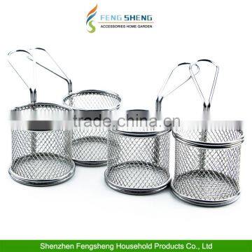 Mini Chrome Chip Fryer Serving Food Presentation Basket by Kitchen Stars photo-4