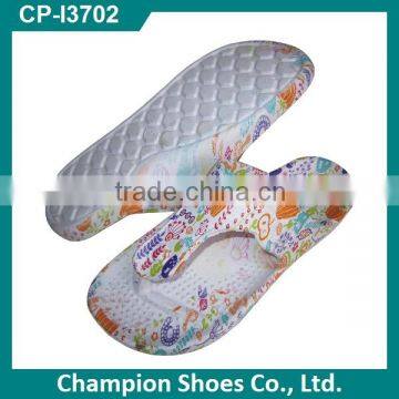 Water Transfer Printing New Ladies Printed Eva Slippers 2014