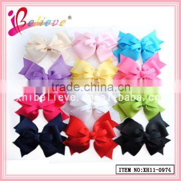 2015 Alibaba wholesale hair barrette solid ribbon bow fashion jewelry (XH11-0974)