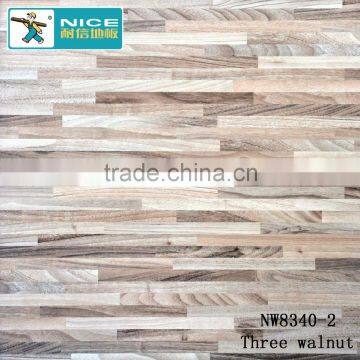 NWseries Three walnut Parquet wood flooring HDF core Parquet Flooring