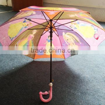 Straight umbrella with wooden handle