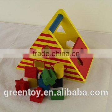 triangle Wooden blocks toy for kids