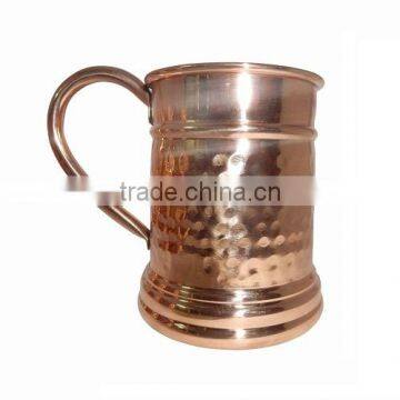COPPER TANKER MUG 16 Oz. HAMMER WITH QUESTION SHAPE HANDLE
