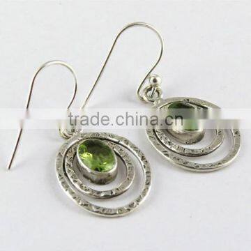Delicate Peridot Earring, Gemstone Silver Jewellery, 925 Silver Jewellery