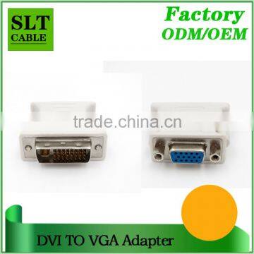 SLT Hot Sell DVI 24+5 Male To VGA 15Pin Female Adapter