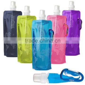 hot sale brand collapsible water bottle with carabiner