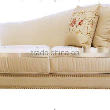 High-end Royal Style White Fabric Sofa Set Antique Hand Carved Sectional Sofa photo-3
