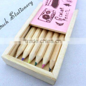 3.5' HB 6pcs natural wood pencils with box