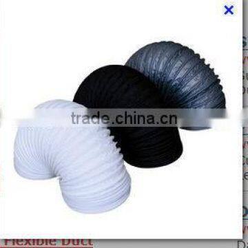 white/black PVC & aluminum combined flexible air ducts /hose manufacturer