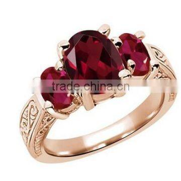 Yiwu Yindi Factory Promotion Cheap Gold Plated Ruby Rings FQ-9056