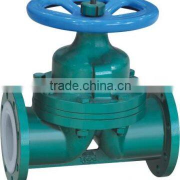 Dupont PTFE Lined Diaphragm Valve Weir type