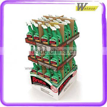 Supermarket custome-made cardboard display stand for kitchen cleanser