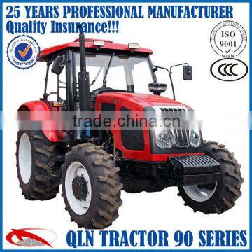 3-point linkage,hydraulic steering 85hp 4*4 wheeled farm tractor