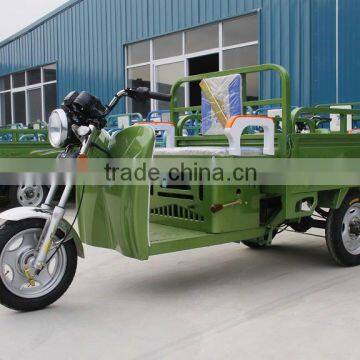 2016 hot 60V 1000W cargo tricycle electric and gasoline hybrid cargo tricycle green color