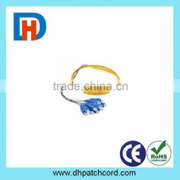 6 core SC/PC Singelmode fiber pigtail for FTTX application