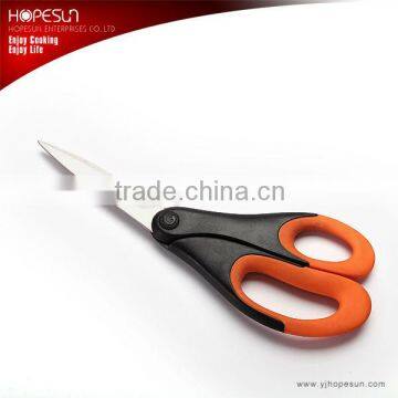 Soft grip handle kitchen scissors