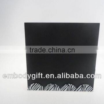 creative hang beautiful rectangle wood blackboard with hook /MDF blackboard