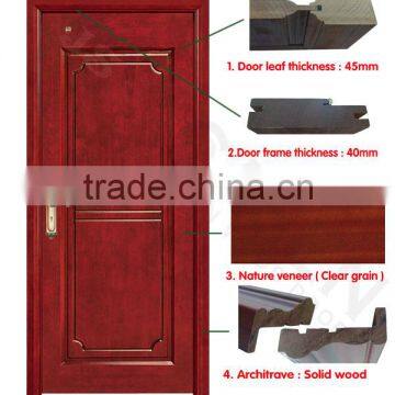 Interior Room Cherry Plain Bathroom Wood Door for Sale Cheap photo-2