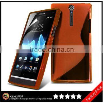 Keno Hot Selling Soft Silicone TPU Back Cover Case for Sony Xperia S lt26i with S Line Design