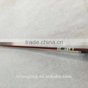 China Hot Sale High Quality Round Shape Solid Violin Bow With Ebony Frog photo-6