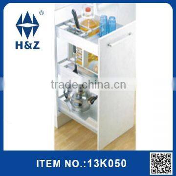 Drawer slide wire baskets