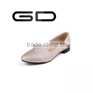 GD low heel shallow women fashion leisure shoes office ladies bling cloth shoes