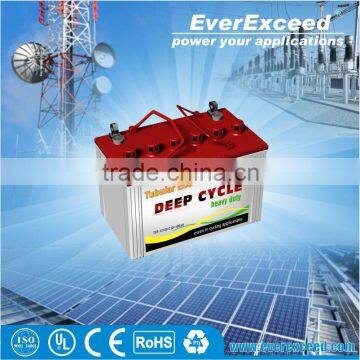 EverExceed 75-280Ah 6V/12V Economical OPzS Tubular ECO Range lead acid Battery with ISO/UL/CE/ ROHS Approval