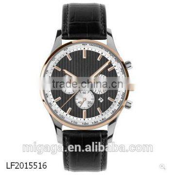 2015 rose gold big face chronograph watches for men china watch