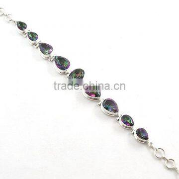 Mystic topaz bracelet 925 sterling silver jewelry silver bracelet fashion jewelry