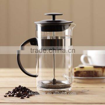 2015 Hot Selling 350ml French press coffee maker/Cafetiere with Black Lid & Handle /Good Design Tea Maker