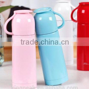 2015 Hot Sale Stainless steel double wall lovers thermos flask /insulated flasks and thermo/stainless steel travel coffee mug