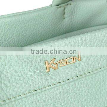 Super Soft Leather Fitness Bag,Spearmint Bag With Zippered Clutch Bag photo-5