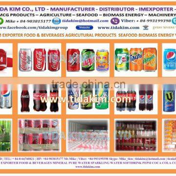 SOFTDRINKS TIDA KIM PRODUCTION TEA COFFEE PEP DRINKING EXPORT CAN BOTTLE VIETNAM