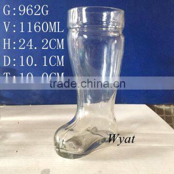 cheap 40oz glass beer boot glass boot shape beer cup