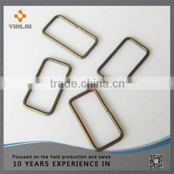 Decoraitve square metal ring for bag