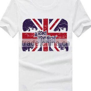 Tshirt man tshirt & custom printing Tshirt & wholesale Flag printing tshirts manufactured in china OEM T-shirt--white