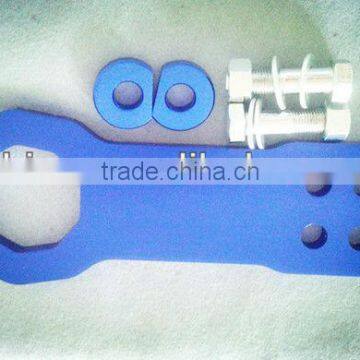 Billet aluminum front towing hook