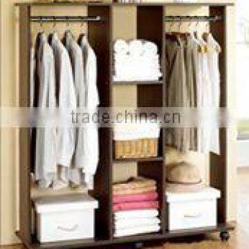 top sale large medium and small size wooden laminate simple design wardrobe for home use