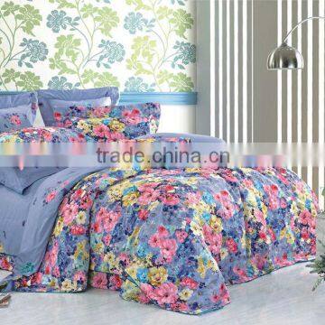 Colorful Flowers Bedsheet Set/3d Quilt Cover Set/4-piece Bedding Set
