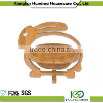 Buy wholesale direct from china rabbit shape Bamboo Basket For Food&Fruit