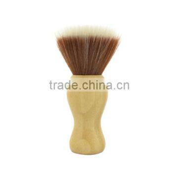 New Double-Colors Synthetic Hair Bamboo Handle Flat Top Kabuki Brush