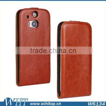 for HTC One M8 Case Cover Flip Pattern Leather+ PC Material